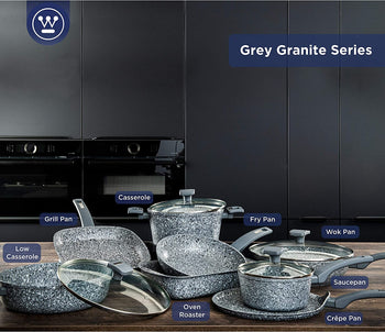 Gray granite marble finish frying pan (10.2