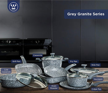 Gray granite marble finish crepe pan (11
