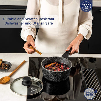 Black marble sauce pan (7