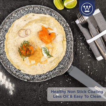 Gray granite marble finish crepe pan (11