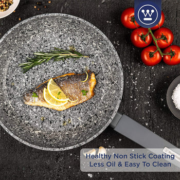 Gray granite marble finish frying pan (10.2