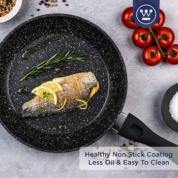 Black marble frying pan (11