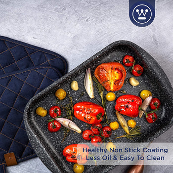 Large Black Marble Roasting Pan (13.7