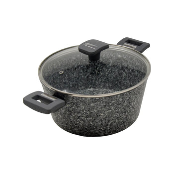 Gray Granite Marble Finish Casserole Pot (11