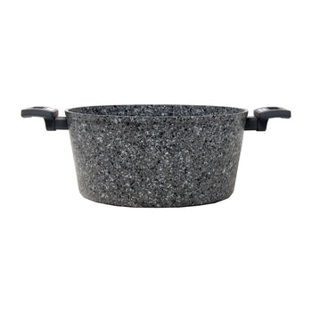 Gray Granite Marble Finish Casserole Pot (11