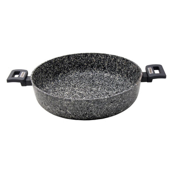 Gray Granite Marble Finish Casserole Pot (11