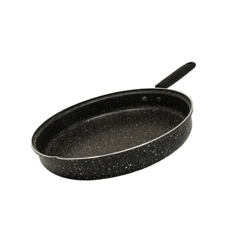 Black marble finish 2-piece tortilla frying pan (9.5