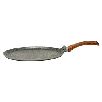Gray and wood marble finish crepe pan (12.5