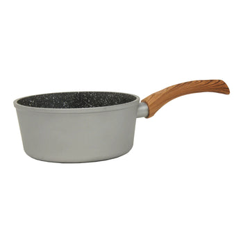 Gray and wood marble finish sauce pan (7