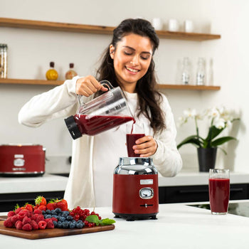 Retro Series Table Blender - Red