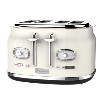 Retro Series 4 Slice Toaster - White