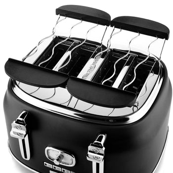 Retro Series 4 Slice Toaster - Black