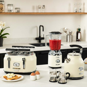 Retro Series 4 Slice Toaster - White