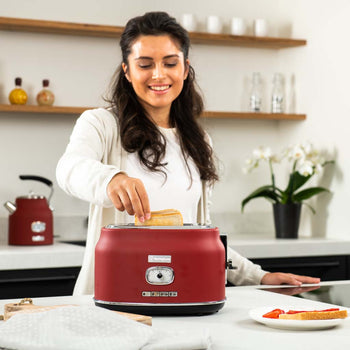 Retro Series 2 Slice Toaster - Red