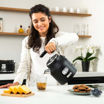 1.7L Retro Series Electric Kettle - Black
